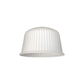 Photograph: Idolite Devine 28x17.5cm Opal Ribbed Dome Glass Shade
