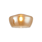 Photograph: Idolite Devine 30x16.5cm Amber Plated Trapezium Glass Shade