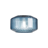 Photograph: Idolite Devine 30x16.5cm Chamfered Round Rippled Glass Shade Blue