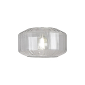 Photograph: Idolite Devine 30x16.5cm Chamfered Round Rippled Glass Shade Clear
