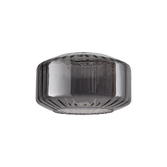 Photograph: Idolite Devine 30x16.5cm Chamfered Round Rippled Glass Shade Smoke Plated