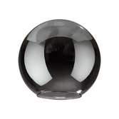 Photograph: Idolite Devine 30x28cm Open Mouth Round Chrome Plated Globe Glass Shade