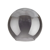 Photograph: Idolite Devine 30x28cm Open Mouth Round Smoked Plated Globe Glass Shade