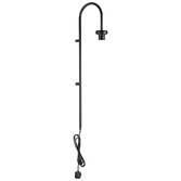 Photograph: Idolite Devine 85cm Satin Black Curved 1 Light E27 Inline Switch Wall Light With Plug (FRAME ONLY)