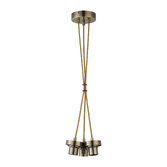 Photograph: Idolite Devine Antique Brass 3 Light E27 1m Cluster Pendant (FRAME ONLY), Suitable For A Vast Selection Of Glass Shades