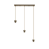 Photograph: Idolite Devine Antique Brass 3 Light E27 2m Linear Multiple Pendant (FRAME ONLY)