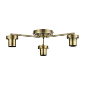 Photograph: Idolite Devine Antique Brass 3 Light Flush Ceiling (FRAME ONLY)