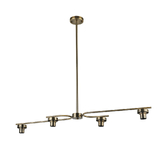 Photograph: Idolite Devine Antique Brass 4 Light E27 Fixed Linear Pendant (FRAME ONLY)