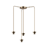 Photograph: Idolite Devine Antique Brass 4 Light E27 Round Multiple Spider Pendant (FRAME ONLY)