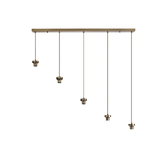 Photograph: Idolite Devine Antique Brass 5 Light E27 2m Linear Multiple Pendant (FRAME ONLY)