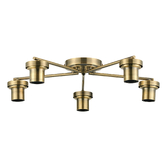 Photograph: Idolite Devine Antique Brass 5 Light Flush Ceiling (FRAME ONLY)