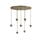 Photograph: Idolite Devine Antique Brass 7 Light E27 2m Oval Multiple Pendant (FRAME ONLY)