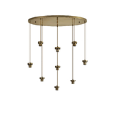 Photograph: Idolite Devine Antique Brass 9 Light E27 Oval Multiple Pendant (FRAME ONLY)