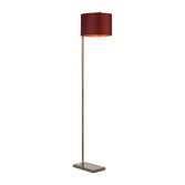 Photograph: Idolite Devine Floor Lamp, 1 Light E27, Antique Brass/Oxblood 30x20cm Velvet Shade