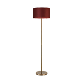 Photograph: Idolite Devine Floor Lamp, 1 Light E27, Antique Brass/Oxblood 40x22cm Velvet Shade