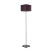 Photograph: Idolite Devine Floor Lamp, 1 Light E27, Satin Black/Aubergine 40x22cm Velvet Shade