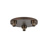 Photograph: Idolite Devine Matt Bronze 3 Light E27 Round Flush Ceiling (FRAME ONLY)