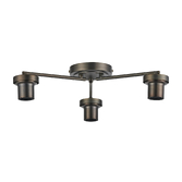 Photograph: Idolite Devine Matt Bronze 3 Light Flush Ceiling (FRAME ONLY)