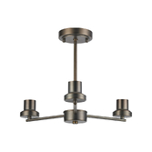 Photograph: Idolite Devine Matt Bronze 3 Light Upward Semi Ceiling (FRAME ONLY)