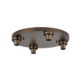 Photograph: Idolite Devine Matt Bronze 4 Light E27 Round Flush Ceiling (FRAME ONLY)
