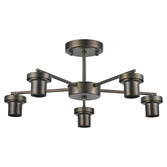 Photograph: Idolite Devine Matt Bronze 5 Light Downward Semi Ceiling (FRAME ONLY)