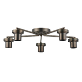 Photograph: Idolite Devine Matt Bronze 5 Light Flush Ceiling (FRAME ONLY)