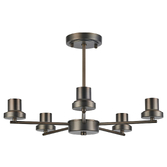 Photograph: Idolite Devine Matt Bronze 5 Light Upward Semi Ceiling (FRAME ONLY)