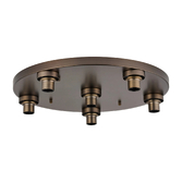 Photograph: Idolite Devine Matt Bronze 6 Light E27 Round Flush Ceiling (FRAME ONLY)