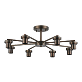 Photograph: Idolite Devine Matt Bronze 8 Light Downward Semi Ceiling (FRAME ONLY)