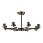 Photograph: Idolite Devine Matt Bronze 8 Light Upward Semi Ceiling (FRAME ONLY)
