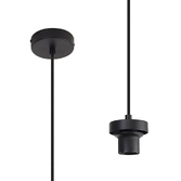 Photograph: Idolite Devine Satin Black 1 Light E27 2m Pendant (FRAME ONLY)