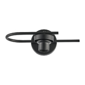 Photograph: Idolite Devine Satin Black 1 Light E27 Switched Wall Light Round (FRAME ONLY)