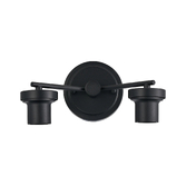 Photograph: Idolite Devine Satin Black 2 Light E27 Round Plate Wall Light (FRAME ONLY)