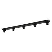 Photograph: Idolite Devine Satin Black 5 Light E27 Linear Flush Ceiling (FRAME ONLY)