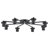 Photograph: Idolite Devine Satin Black 8 Light Flush Ceiling (FRAME ONLY)