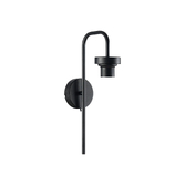 Photograph: Idolite Devine Satin Black Curved 1 Light E27 Switched Wall Light (FRAME ONLY)