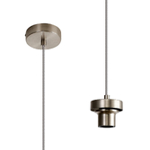 Photograph: Idolite Devine Satin Nickel 1 Light E27 2m Pendant (FRAME ONLY)