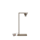 Photograph: Idolite Devine Satin Nickel 1 Light E27 59cm Downward Table Lamp Without Shade,