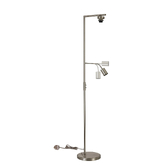 Photograph: Idolite Devine Satin Nickel 1 Light E27 + Reading 1 Light GU10, 166cm Downward Floor Lamp Without Shade,