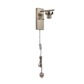 Photograph: Idolite Devine Satin Nickel 1 Light E27 Switched Wall Light With Plug (FRAME ONLY)