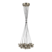 Photograph: Idolite Devine Satin Nickel 13 Light E27 2m Cluster Pendant (FRAME ONLY), Suitable For A Vast Selection Of Glass Shades