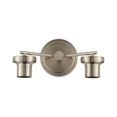Photograph: Idolite Devine Satin Nickel 2 Light E27 Round Plate Wall Light (FRAME ONLY)