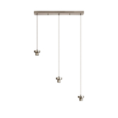 Photograph: Idolite Devine Satin Nickel 3 Light E27 2m Linear Multiple Pendant (FRAME ONLY)
