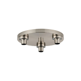 Photograph: Idolite Devine Satin Nickel 3 Light E27 Round Flush Ceiling (FRAME ONLY)