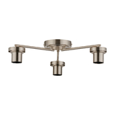 Photograph: Idolite Devine Satin Nickel 3 Light Flush Ceiling (FRAME ONLY)