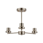 Photograph: Idolite Devine Satin Nickel 3 Light Upward Semi Ceiling (FRAME ONLY)
