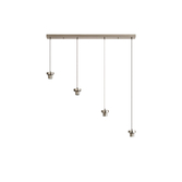 Photograph: Idolite Devine Satin Nickel 4 Light E27 2m Linear Multiple Pendant (FRAME ONLY)