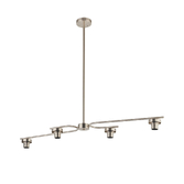 Photograph: Idolite Devine Satin Nickel 4 Light E27 Fixed Linear Pendant (FRAME ONLY)