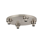 Photograph: Idolite Devine Satin Nickel 4 Light E27 Round Flush Ceiling (FRAME ONLY)