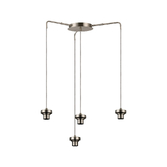 Photograph: Idolite Devine Satin Nickel 4 Light E27 Round Multiple Spider Pendant (FRAME ONLY)